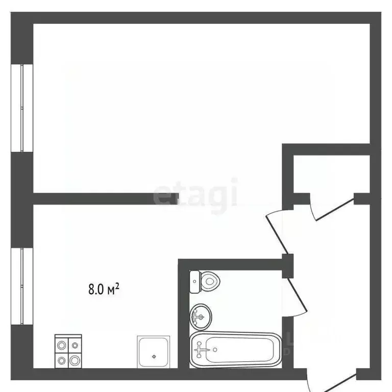 1-к кв. Костромская область, Кострома Никитская ул., 108 (32.0 м) - Фото 0