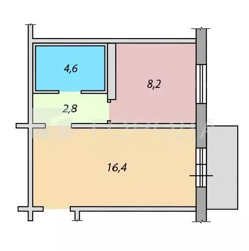 1-комнатная квартира: Новокузнецк, Горьковская улица, 66В (32 м) - Фото 1