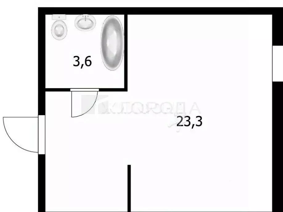 Студия Новосибирская область, Новосибирск Сухарная ул., 107/1 (20.0 м) - Фото 1