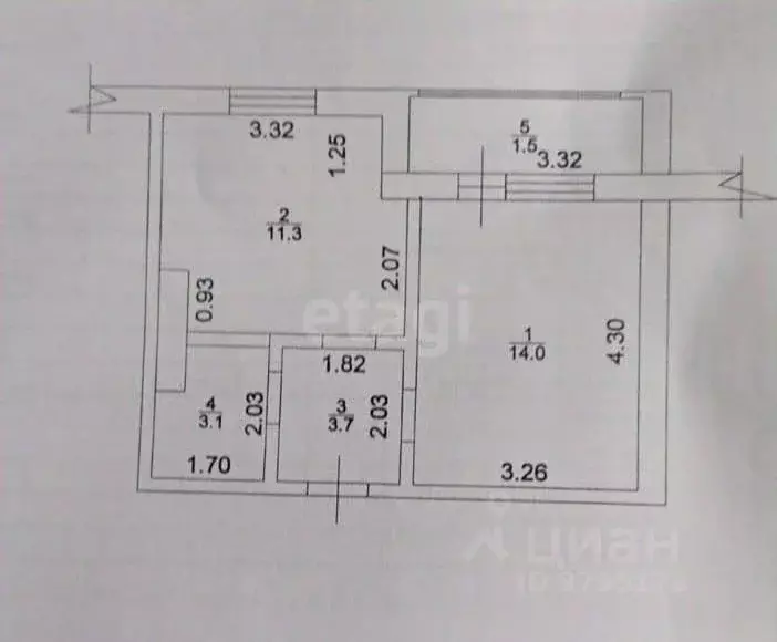 1-к кв. Татарстан, Пестречинский район, Богородское с/пос, д. Куюки, ... - Фото 2