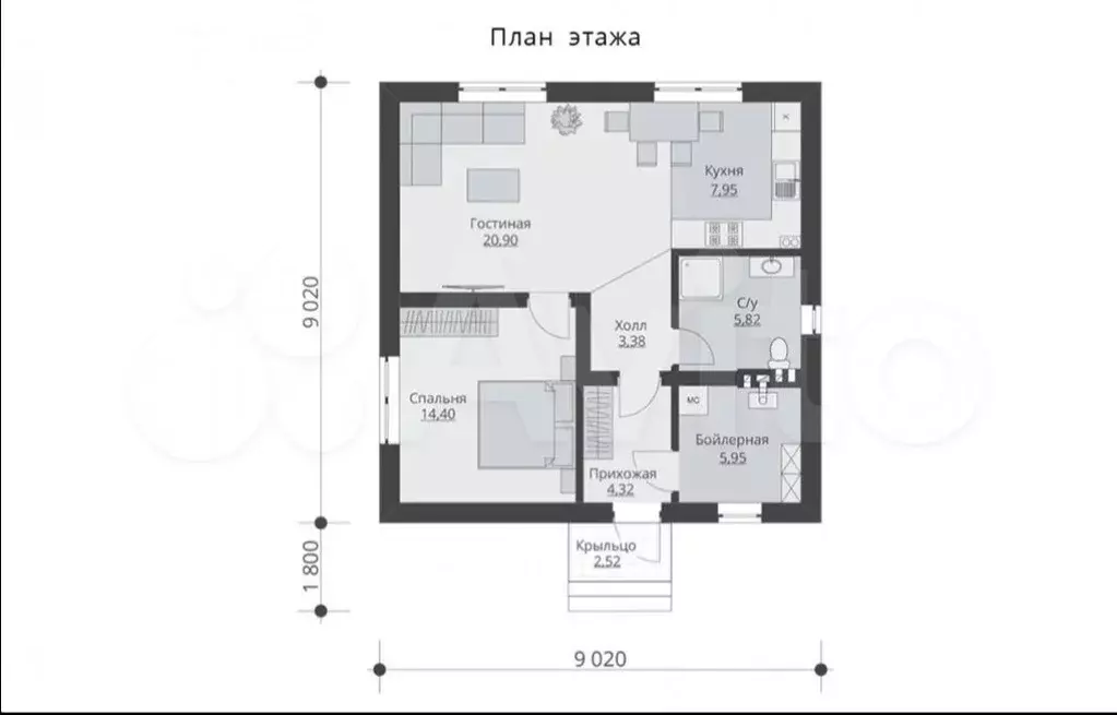 Дом 62,7 м на участке 5 сот. - Фото 0