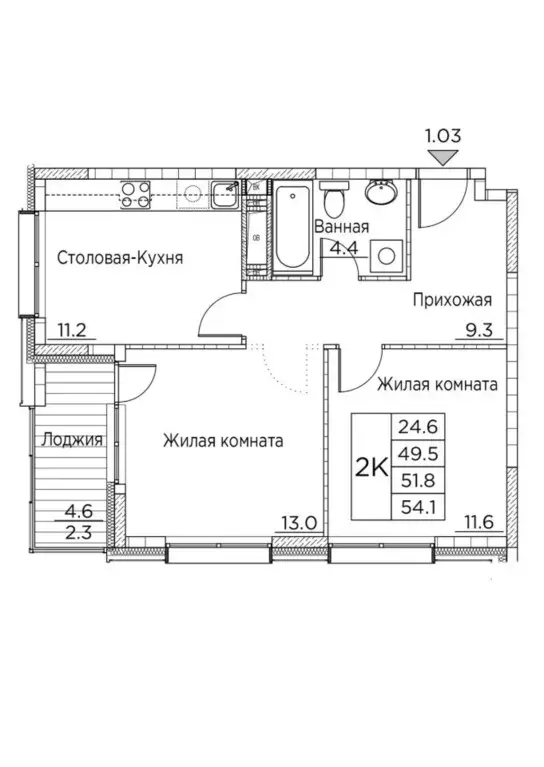 2-к кв. Приморский край, Владивосток ул. Расула Гамзатова, 7к2 (54.1 ... - Фото 0