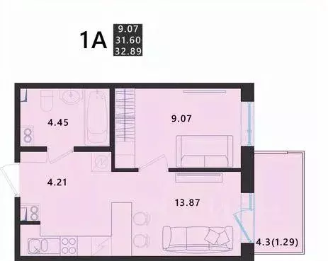 1-к кв. Псковская область, Псковский район, Завеличенская волость, д. ... - Фото 1