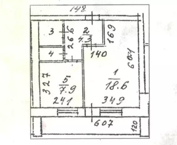 1-комнатная квартира: Курган, улица Гоголя, 151 (34.7 м) - Фото 1