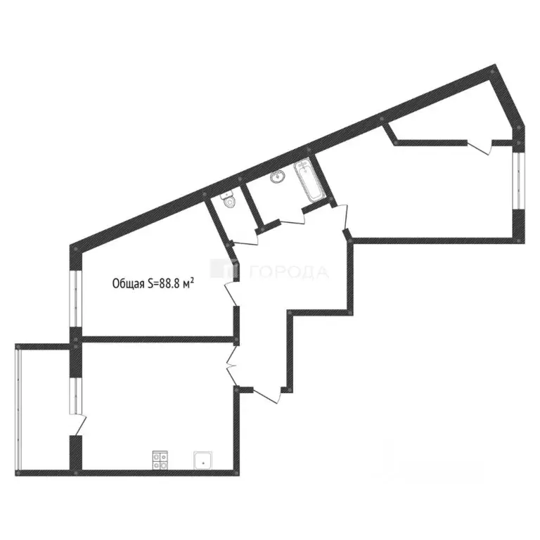 3-к кв. Алтайский край, Барнаул Власихинская ул., 109 (88.8 м) - Фото 2