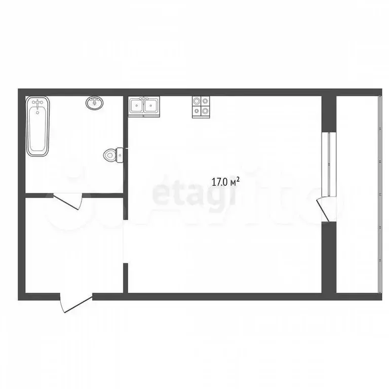 Квартира-студия, 28 м, 11/16 эт. - Фото 0