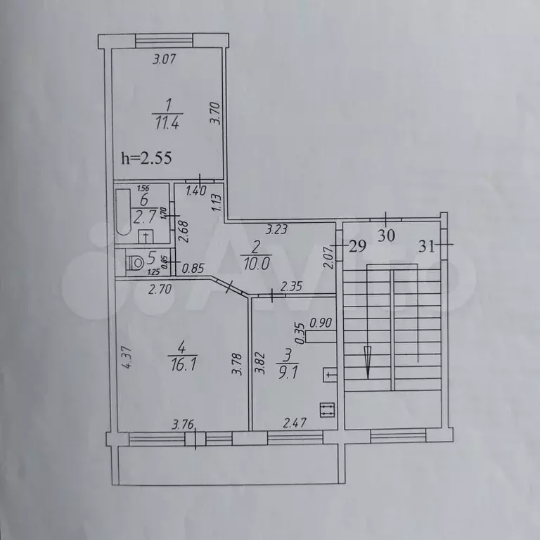 2-к. квартира, 51 м, 2/5 эт. - Фото 0