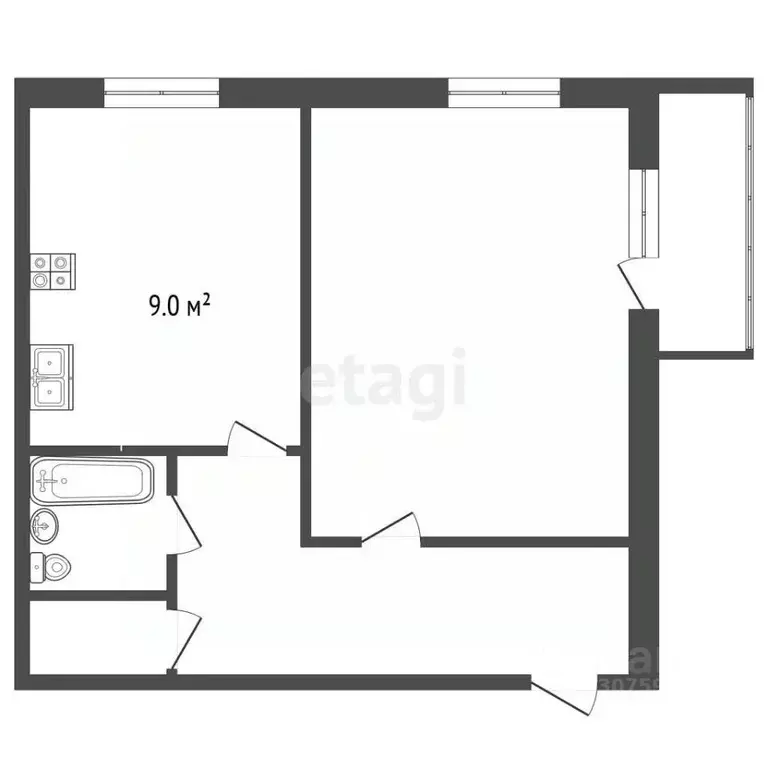 1-к кв. Ярославская область, Рыбинск ул. Кирова, 36 (32.5 м) - Фото 2