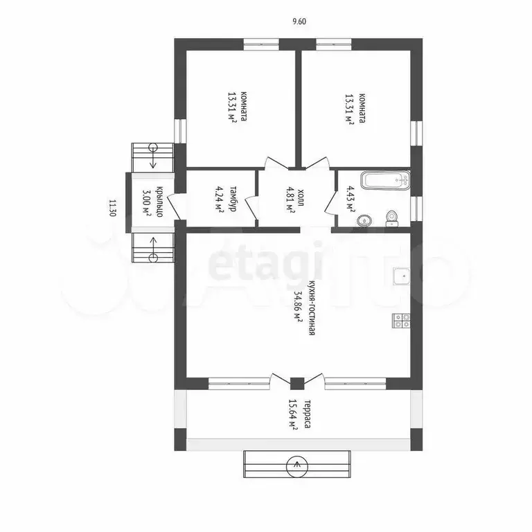 Дом 83,3 м на участке 8 сот. - Фото 0