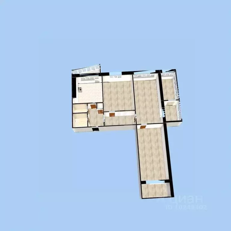 3-к кв. Башкортостан, Уфа Вологодская ул., 32/1 (73.9 м) - Фото 1