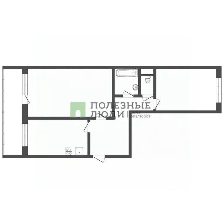 2-к кв. Томская область, Томск Ленская ул., 45 (60.0 м) - Фото 1