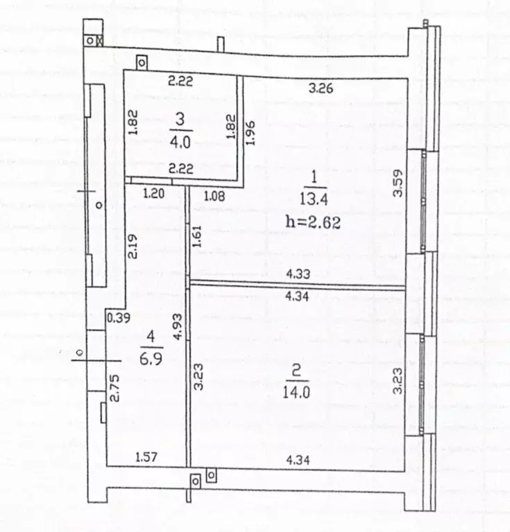 1-к кв. Татарстан, с. Высокая Гора ул. Вторая Ударная, 4 (38.3 м) - Фото 2