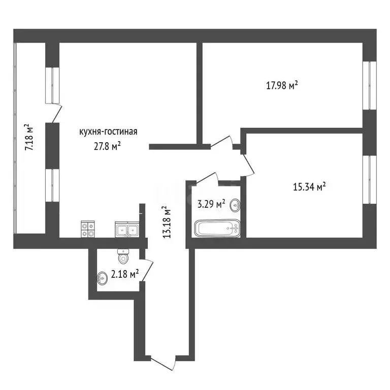 3-комнатная квартира: Тюмень, улица Самарцева, 30 (78.6 м) - Фото 0