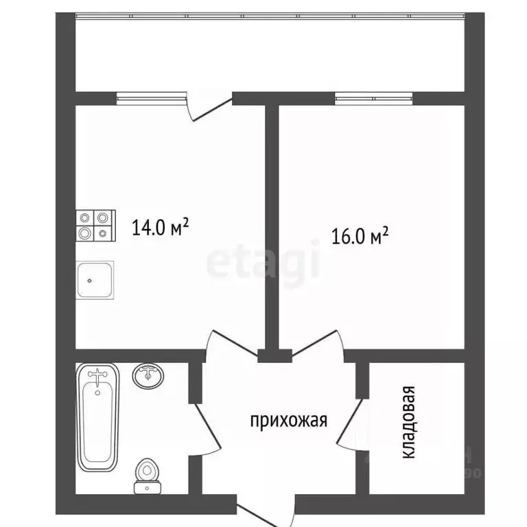 1-к кв. Воронежская область, Воронеж ул. Саврасова, 86 (39.6 м) - Фото 2