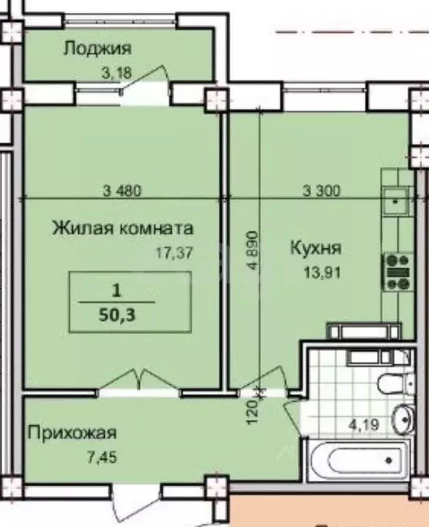 1-к кв. Дагестан, Махачкала ул. Маковая, 1 (50.0 м) - Фото 0