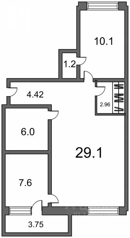 3-к кв. Омская область, Омск ул. Чернышевского, 2к3 (63.6 м) - Фото 1