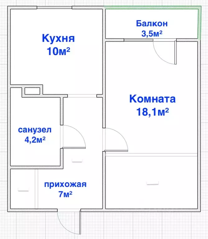 1-к кв. Санкт-Петербург ул. Рихарда Зорге, 4к1 (42.0 м) - Фото 1