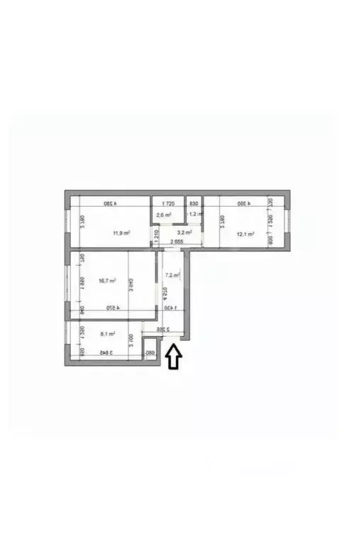 3-к кв. Курганская область, Курган ул. Володарского, 56 (64.0 м) - Фото 1