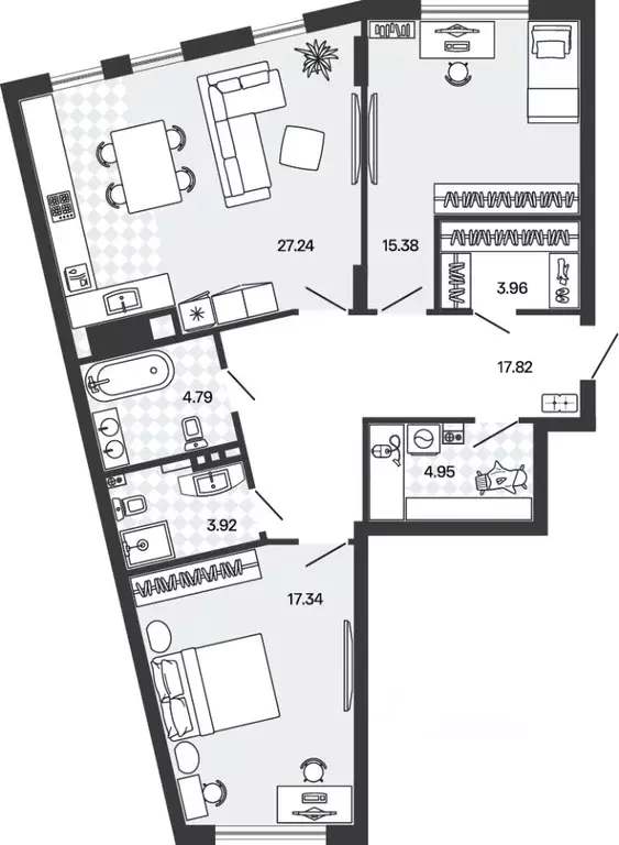 2-к кв. Калининградская область, Гурьевский муниципальный округ, пос. ... - Фото 1