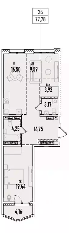 2-к кв. Иркутская область, Иркутск Донская ул. (77.78 м) - Фото 0