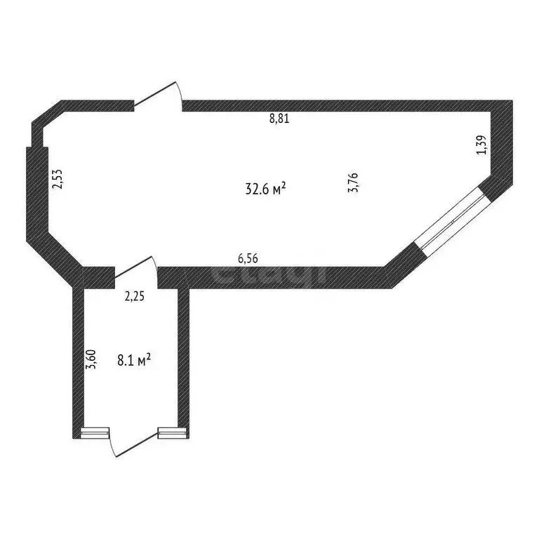 Офис (40.7 м) - Фото 1