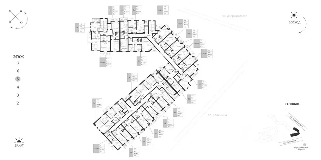 1-к кв. Калининградская область, Калининград просп. Калинина, 117 ... - Фото 2