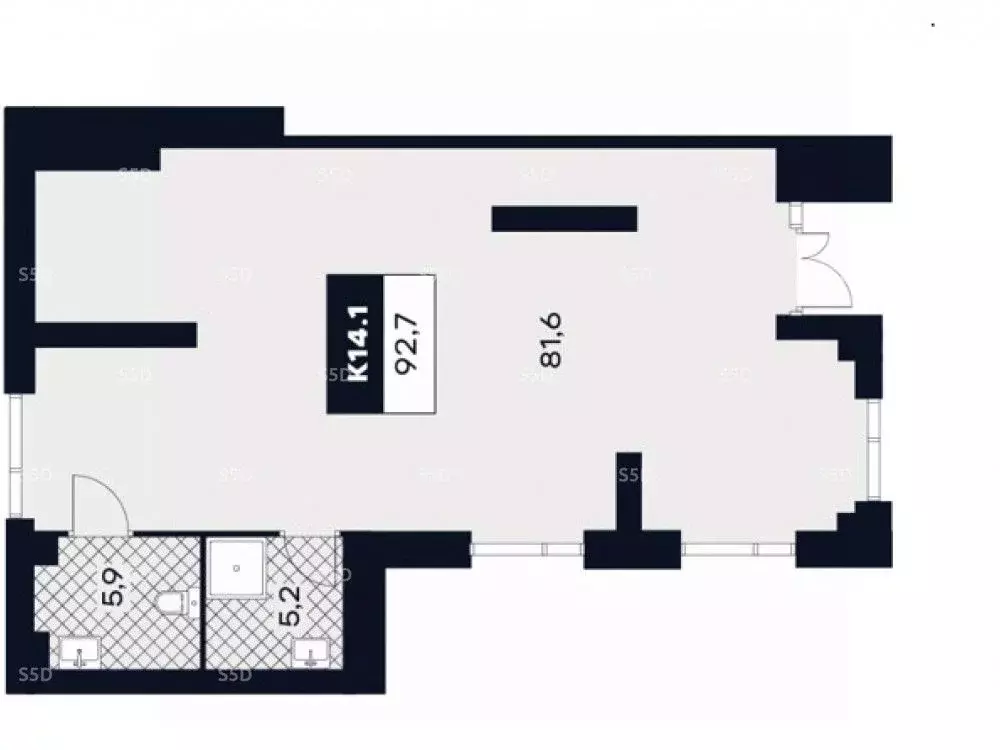 Торговая площадь в Москва Лодочная ул., 27К2 (93 м) - Фото 2