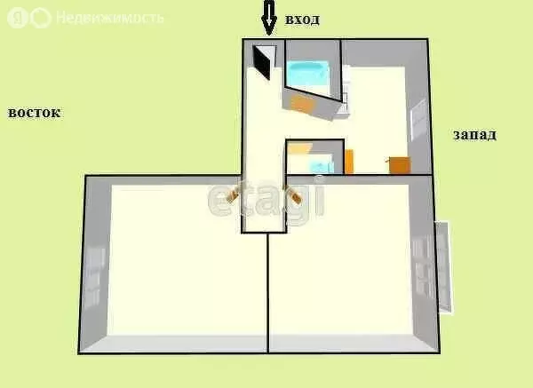 2-комнатная квартира: Анивский городской округ, село Мицулёвка, ... - Фото 1