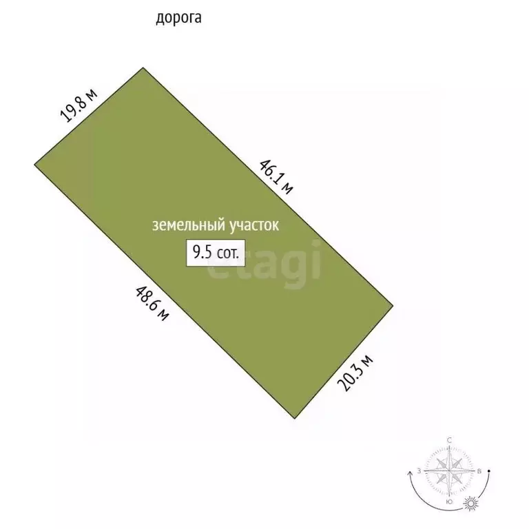 Участок в Саха (Якутия), Якутск ул. Сайдыы, 160/1 (9.5 сот.) - Фото 1