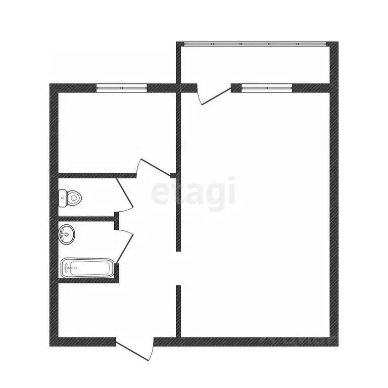 1-к кв. Костромская область, Кострома Кинешемское ш., 34а (38.8 м) - Фото 1