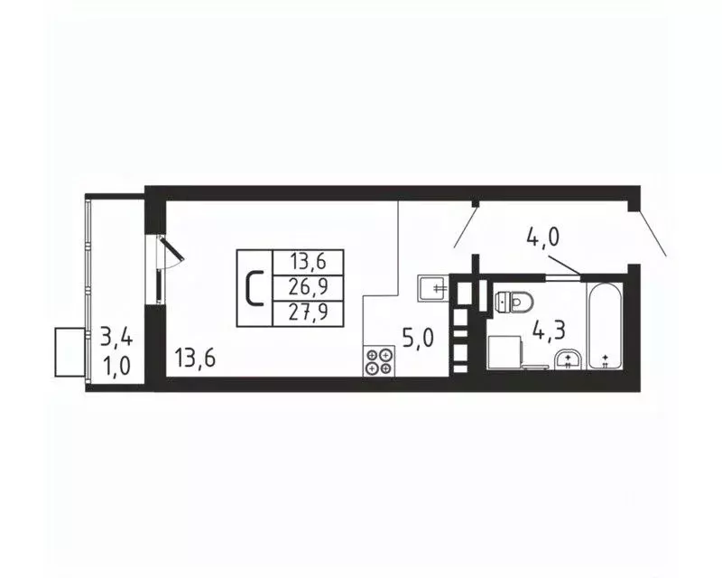 Студия Московская область, Мытищи городской округ, д. Пирогово ... - Фото 1