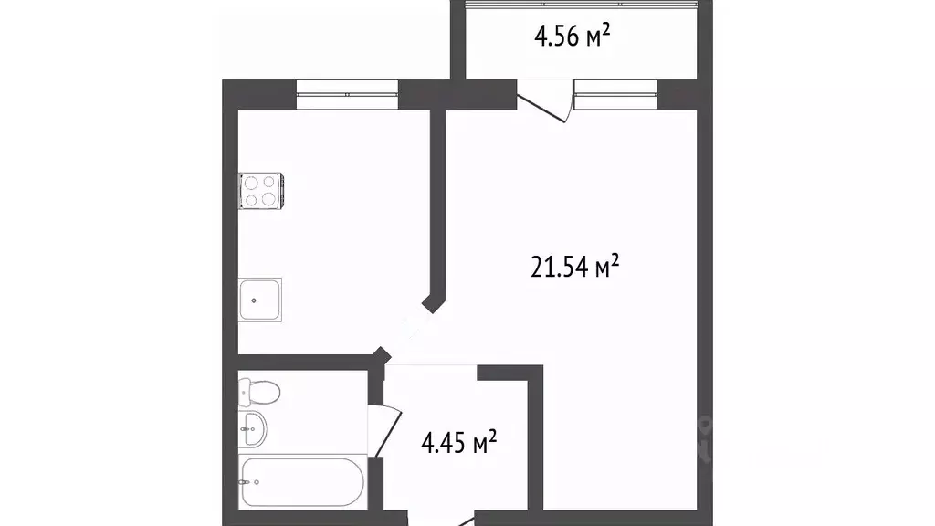 1-к кв. Бурятия, Улан-Удэ 140Б мкр, СмитИнвест жилой квартал,  (39.1 ... - Фото 2