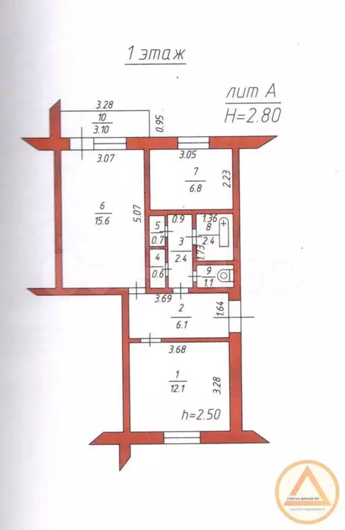 2-к. квартира, 47,8 м, 1/3 эт. - Фото 0