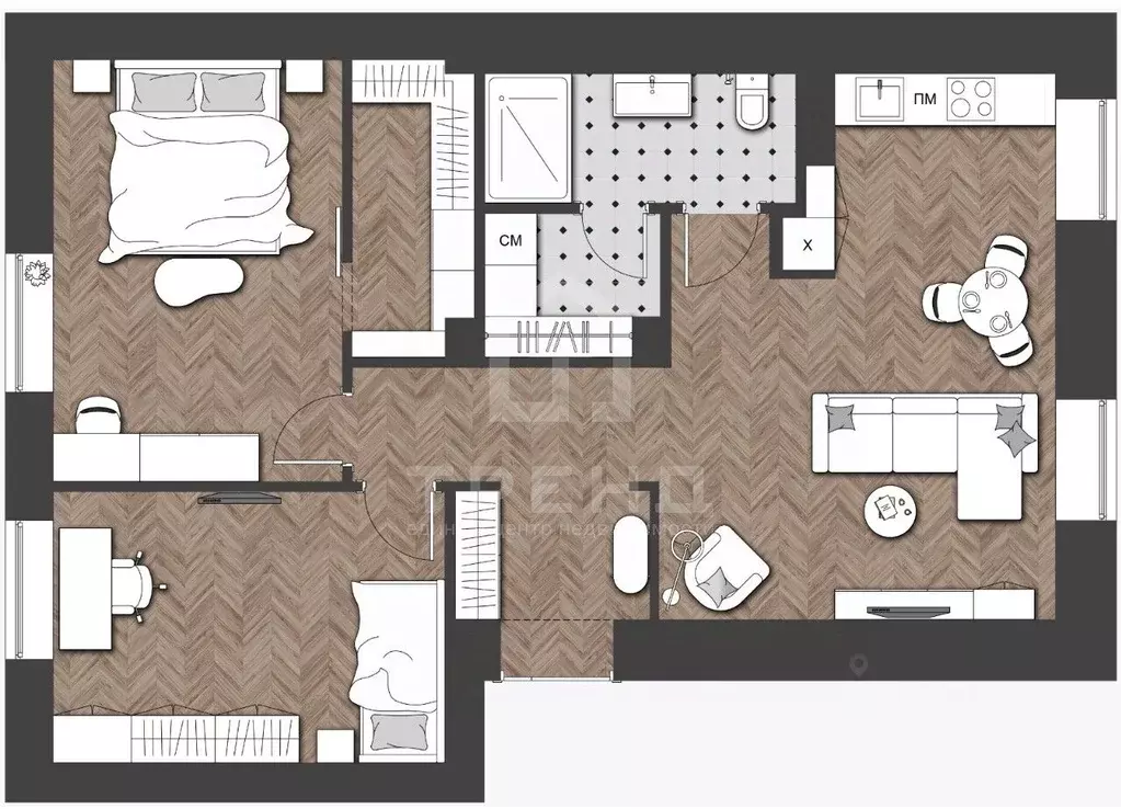 3-к кв. Санкт-Петербург пер. Каховского, 3 (77.7 м) - Фото 2