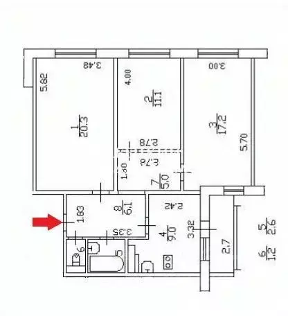 3-к кв. Санкт-Петербург Пулковское ш., 13К4 (72.5 м) - Фото 2