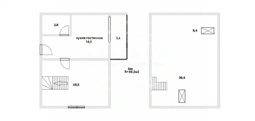 3-к кв. Калининградская область, Гурьевск ул. Лермонтова, 2В (69.2 м) - Фото 2