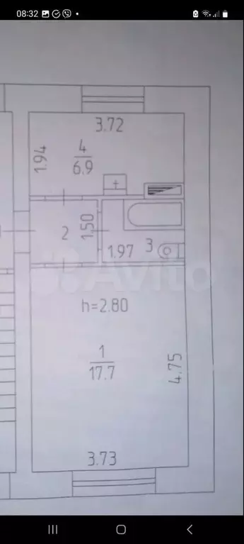 1-к. квартира, 30,2 м, 1/2 эт. - Фото 0