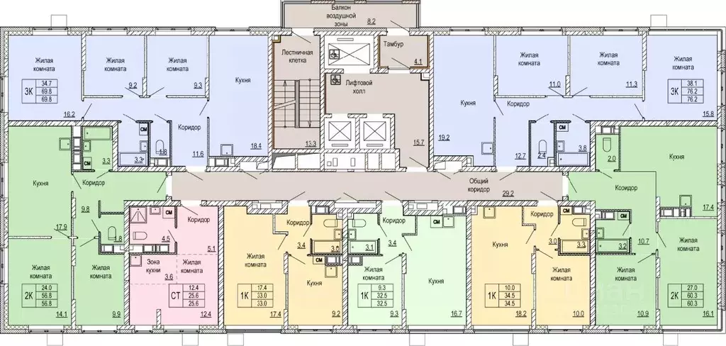 3-к кв. Нижегородская область, Нижний Новгород Кузнечиха Город жилой ... - Фото 2