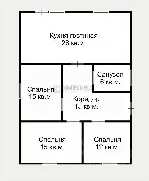 Дом в Краснодарский край, Северская ст-ца ул. Партизанская (91 м) - Фото 1