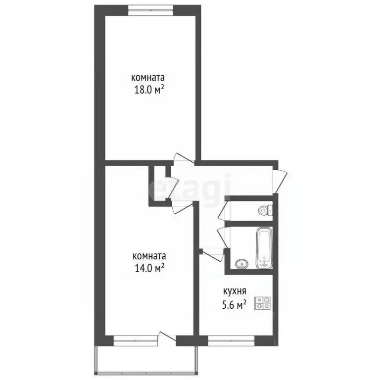 2-к кв. Свердловская область, Екатеринбург ул. Избирателей, 15 (44.5 ... - Фото 2