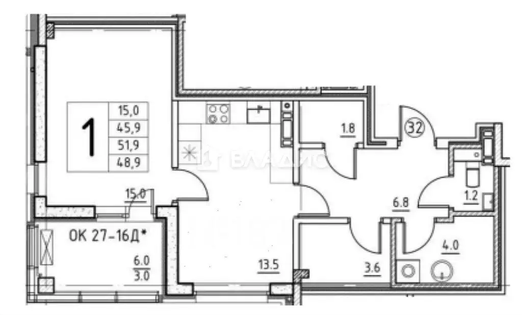 1-комнатная квартира: Пенза, улица Урицкого, 48 (51.9 м) - Фото 0