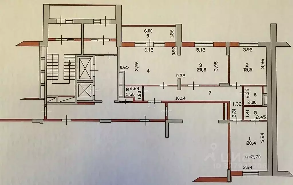 3-к кв. Пензенская область, Пенза ул. Пушкина, 7 (108.7 м) - Фото 2