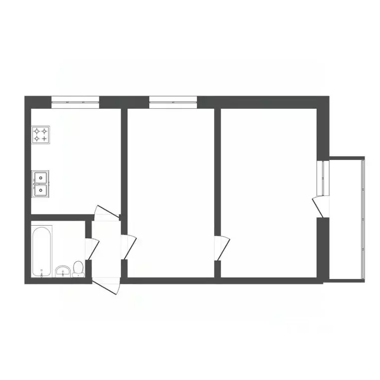 2-к кв. Тюменская область, Тюмень Олимпийская ул., 8 (46.8 м) - Фото 1