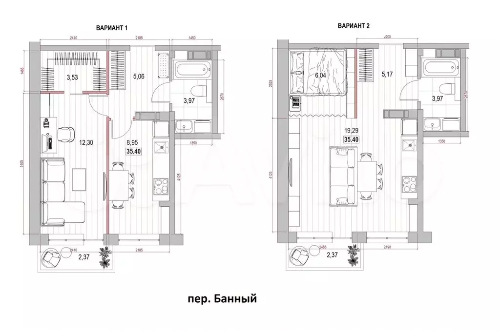 квартира-студия, 35,4 м, 8/8 эт. - Фото 0