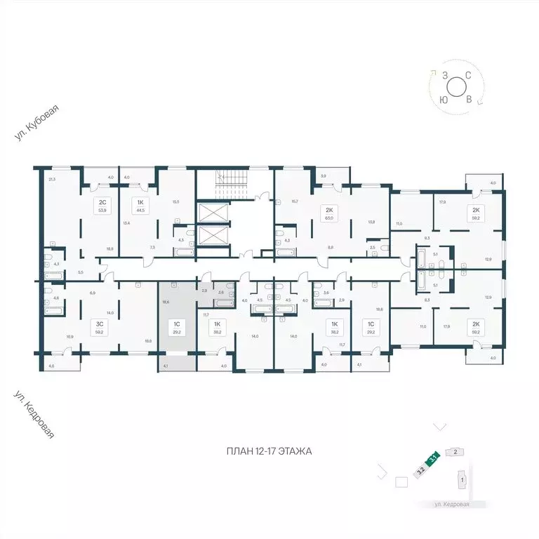 Квартира-студия: Новосибирск, Кедровая улица, 80/3 (29.2 м) - Фото 1