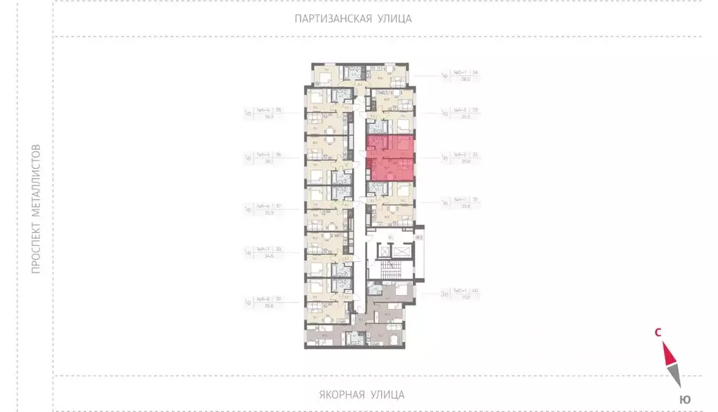 2-к кв. Санкт-Петербург № 54 муниципальный округ,  (50.78 м) - Фото 1