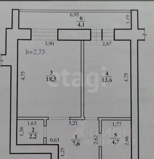 1-к кв. Забайкальский край, Чита ул. Анохина, 93 (54.8 м) - Фото 2