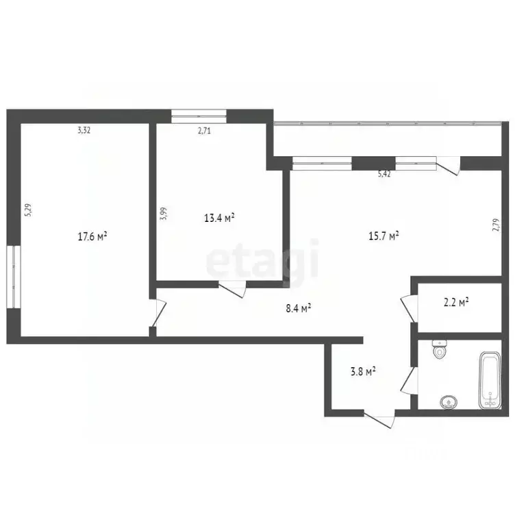 3-к кв. Томская область, Томский район, д. Кисловка, Северный мкр ул. ... - Фото 1