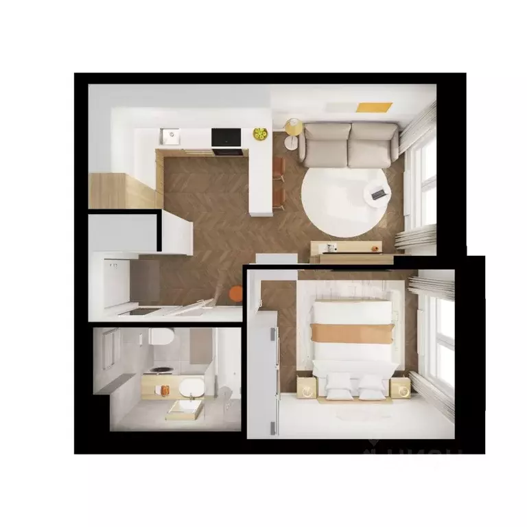 1-к кв. Московская область, Ленинский городской округ, Боброво пгт ... - Фото 2