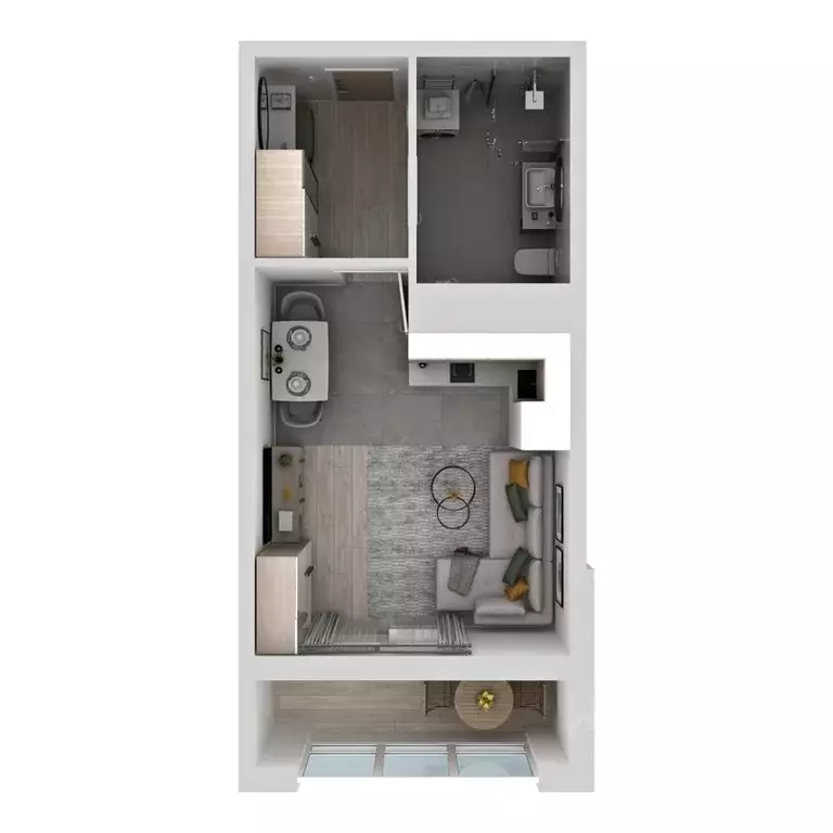 1-к кв. Приморский край, Владивосток ул. Расула Гамзатова, 7к1 (25.8 ... - Фото 2